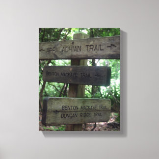 Randonnée du panneau de signalisation sur toile