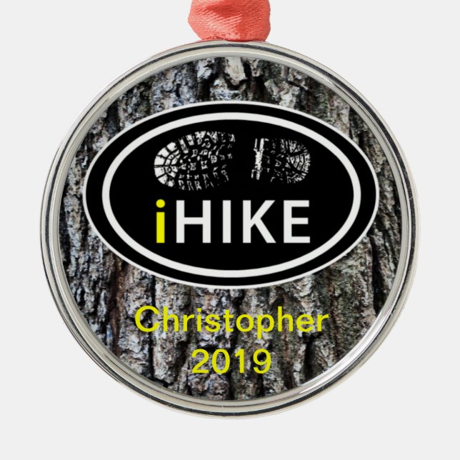 Randonnée personnalisée "iHIKE" Ornement d'écorce  (Devant)