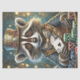 Randy Rogue, Raccoon Playing Poker Tissue Paper