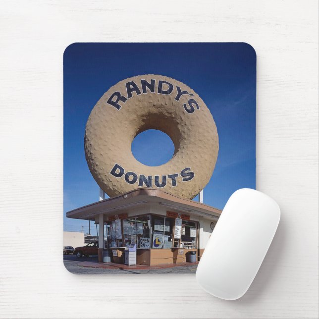 Randy's Doughnuts California Architecture Mouse Pad (With Mouse)