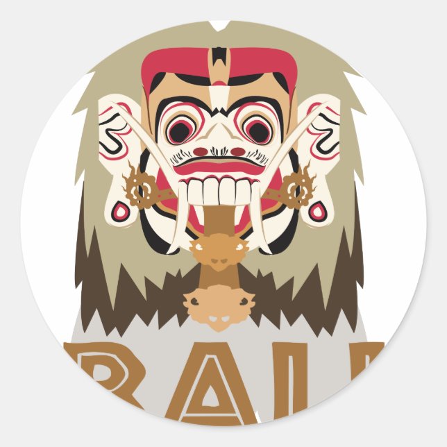 Rangda Bali Classic Round Sticker (Front)