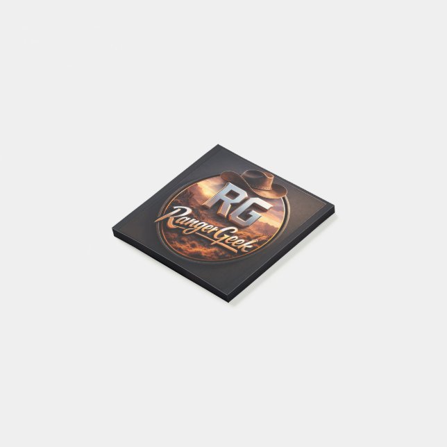 Range geek western logo custom post-it notes (Angled)
