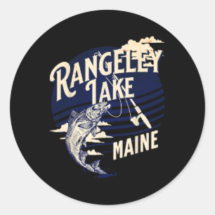 Rangeley Lake Maine Fly Fishing Trout B Fisher Sou Classic Round Sticker