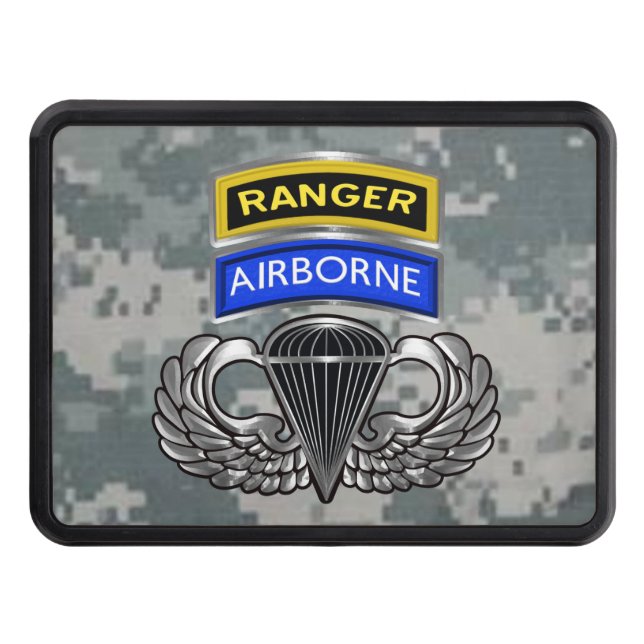  Ranger Airborne Paratrooper   Trailer Hitch Cover (Front)