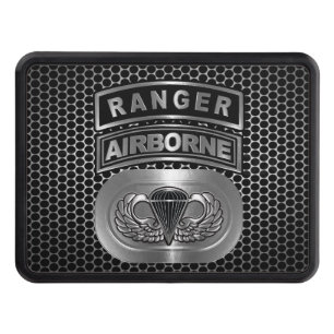 Ranger Airborne Paratrooper Wings Trailer Hitch Cover