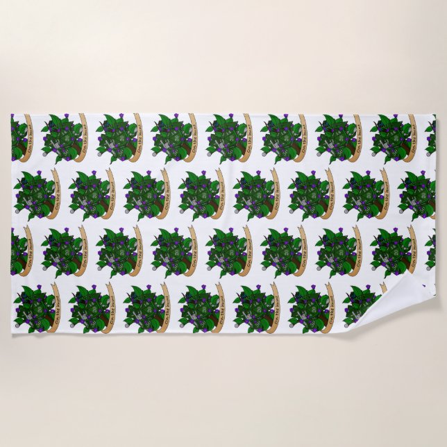 Ranger Dice Design Beach Towel (Front)