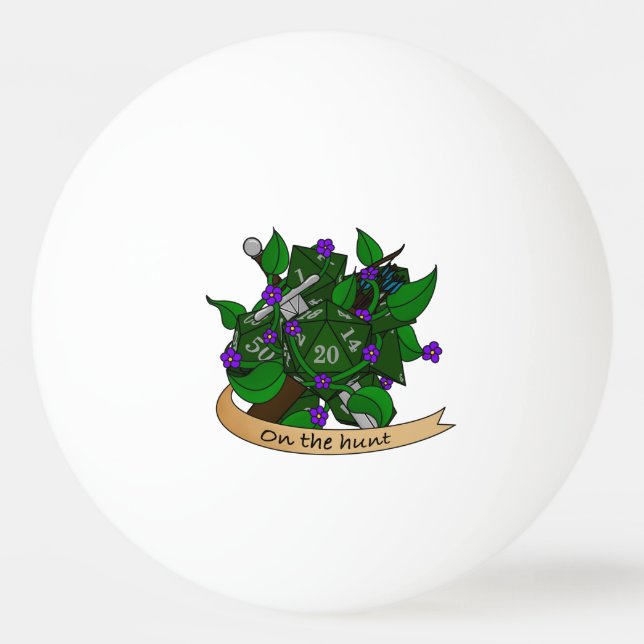 Ranger Dice Design Ping Pong Ball (Front)