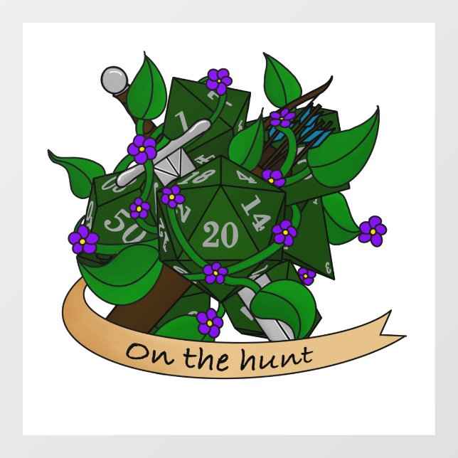 Ranger Dice Design Window Cling (Sheet)