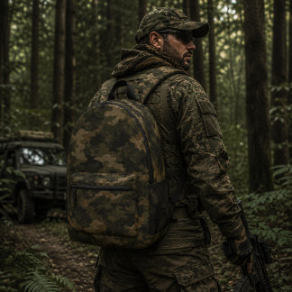 Ranger Elite Woodland Camouflage Pattern Printed Backpack