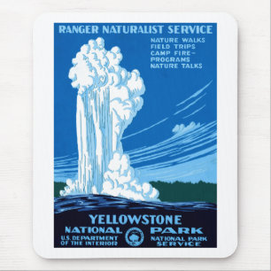 Ranger Naturalist Service ~ Yellowstone Mouse Pad
