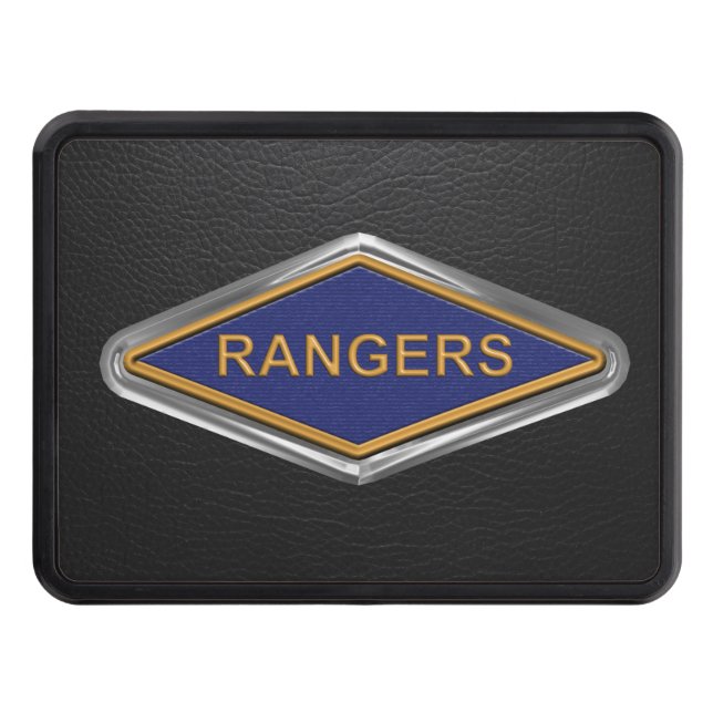 Ranger Regiment WWII American Flag  Trailer Hitch Cover (Front)