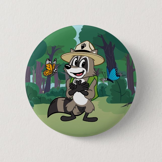 Ranger Rick | Butterfly Hero - Butterfly Sign 2 Inch Round Button (Front)