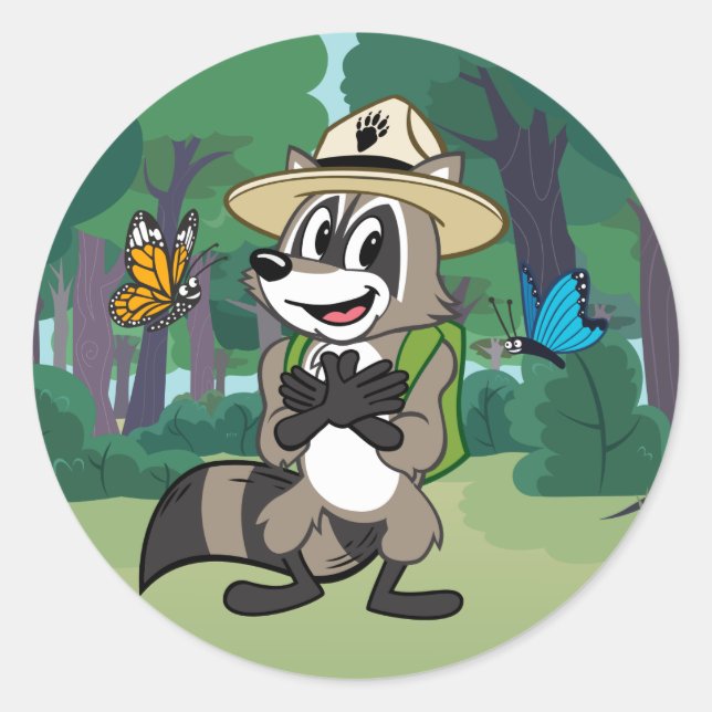Ranger Rick | Butterfly Hero - Butterfly Sign Classic Round Sticker (Front)