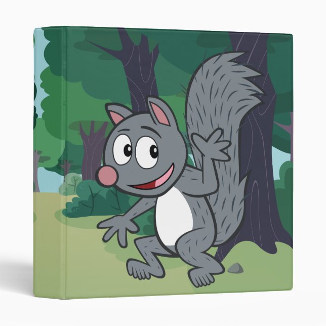 Ranger Rick | Grey Squirrel Waving Binder (Front/Spine)