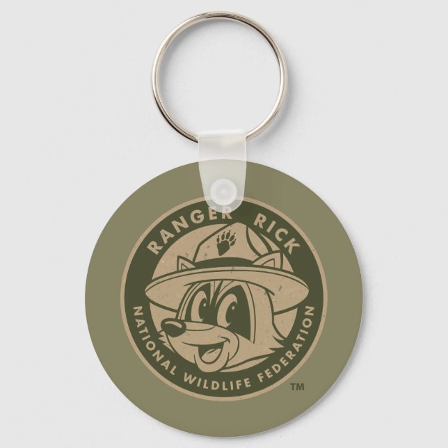 Ranger Rick | Ranger Rick Khaki Logo Keychain (Front)