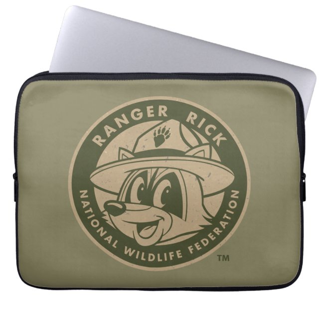Ranger Rick | Ranger Rick Khaki Logo Laptop Sleeve (Front)