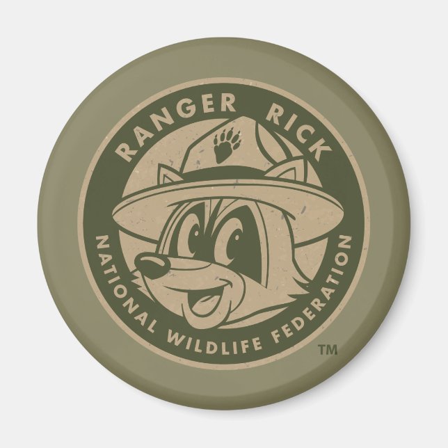 Ranger Rick | Ranger Rick Khaki Logo Magnet (Front)