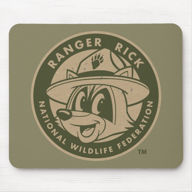 Ranger Rick | Ranger Rick Khaki Logo Mouse Pad (Front)