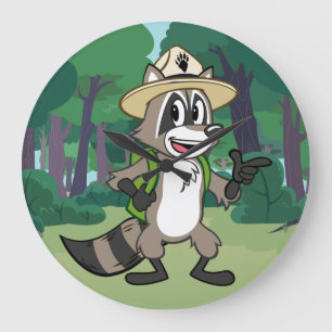 Ranger Rick   Ranger Rick Pointing Large Clock