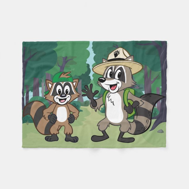 Ranger Rick | Ranger Rick & Ricky Fleece Blanket (Front (Horizontal))