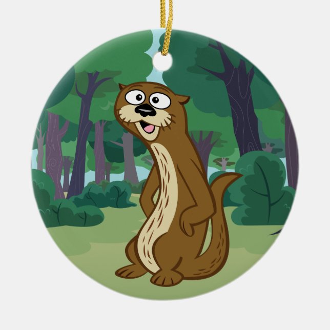 Ranger Rick | Reggie Otter Ceramic Ornament (Front)