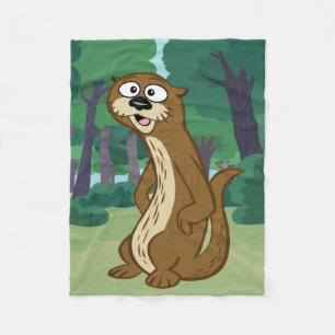Ranger Rick Reggie Otter Fleece Blanket