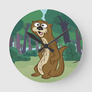 Ranger Rick   Reggie Otter Round Clock