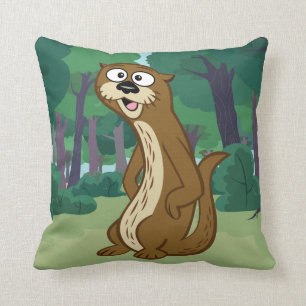 Ranger Rick Reggie Otter Throw Pillow