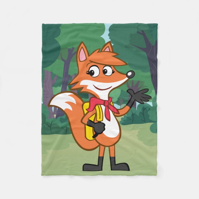 Ranger Rick | Scarlett Fox Waving Fleece Blanket (Front)