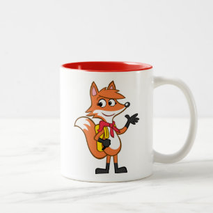 Ranger Rick Scarlett Fox Waving Two-Tone Coffee Mug