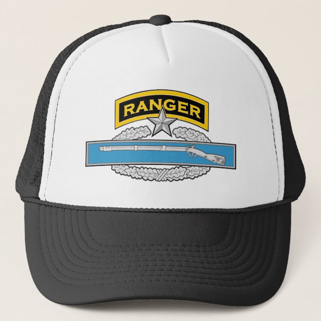 Ranger tab - 2d award CIB Trucker Hat (Front)
