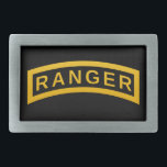 Ranger Tab Belt Buckle<br><div class="desc">Classic black and yellow Army Ranger tab. Great gift for veteran,  gift for military and cool birthday gift for boys.</div>
