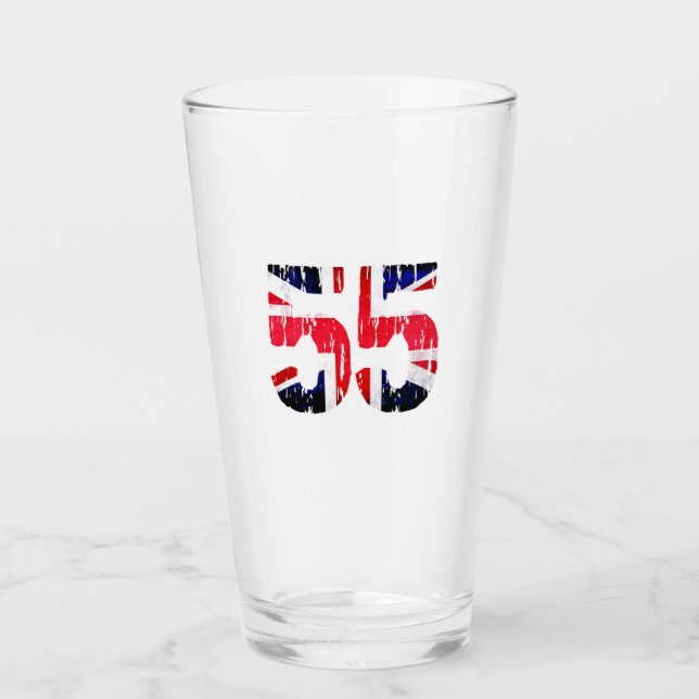Rangers 55 Titles Beer Glass (Front)