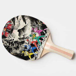 Rangers in Japan Woodblock Ping Pong Paddle