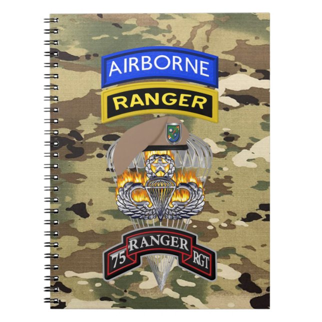 “Rangers Lead The Way” 75th Ranger Regiment Notebook (Front)