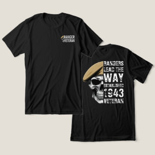 Rangers Lead The Way Veteran Skull Tri-Blend Shirt