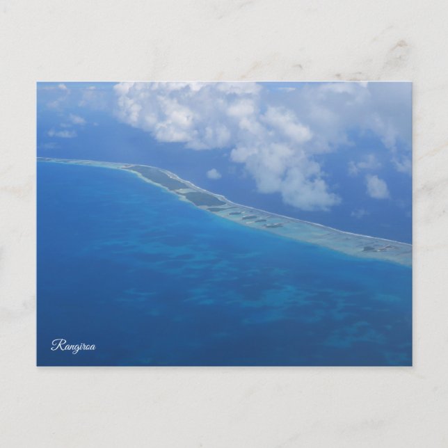 Rangiroa airplane view postcard (Front)