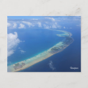 Rangiroa view from airplane postcard