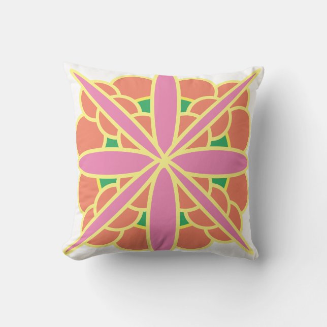 Rangoli art throw pillow (Front)