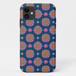 Rangoli Flowers Polka Blue iPhone 5/5s Xtreme Case
