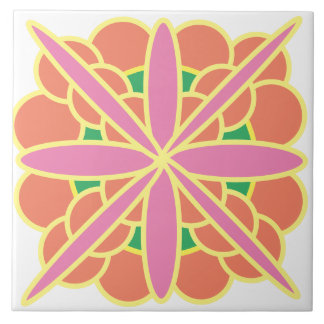 Rangoli of colours tile