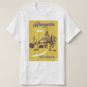 Rangoon Myanmar vintage travel poster T-Shirt