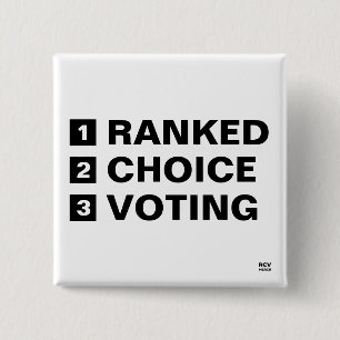 Ranked Choice Voting 123 2 Inch Square Button