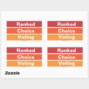 Ranked Choice Voting 3 Stripes Sticker