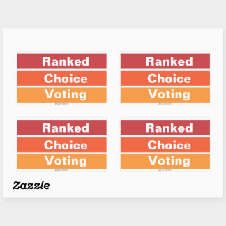 Ranked Choice Voting 3 Stripes Sticker