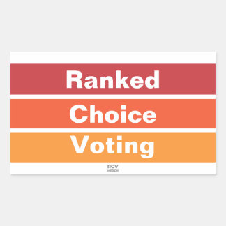 Ranked Choice Voting 3 Stripes Sticker