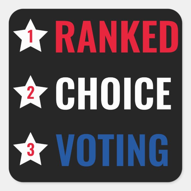 Ranked Choice Voting RCV Political Action sticker (Front)