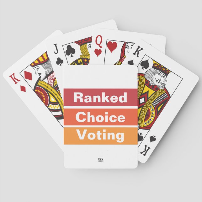 Ranked Choice Voting stripes Playing Cards (Back)