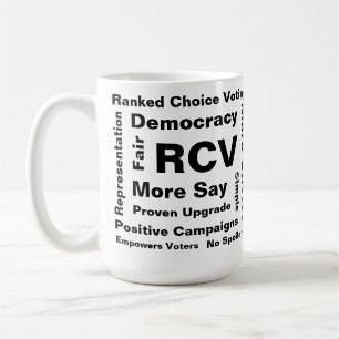 Ranked Choice Voting words 15oz Coffee Mug