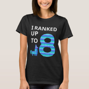 Ranked Up To 8 Birthday Video Game Llama Piñata Bi T-Shirt